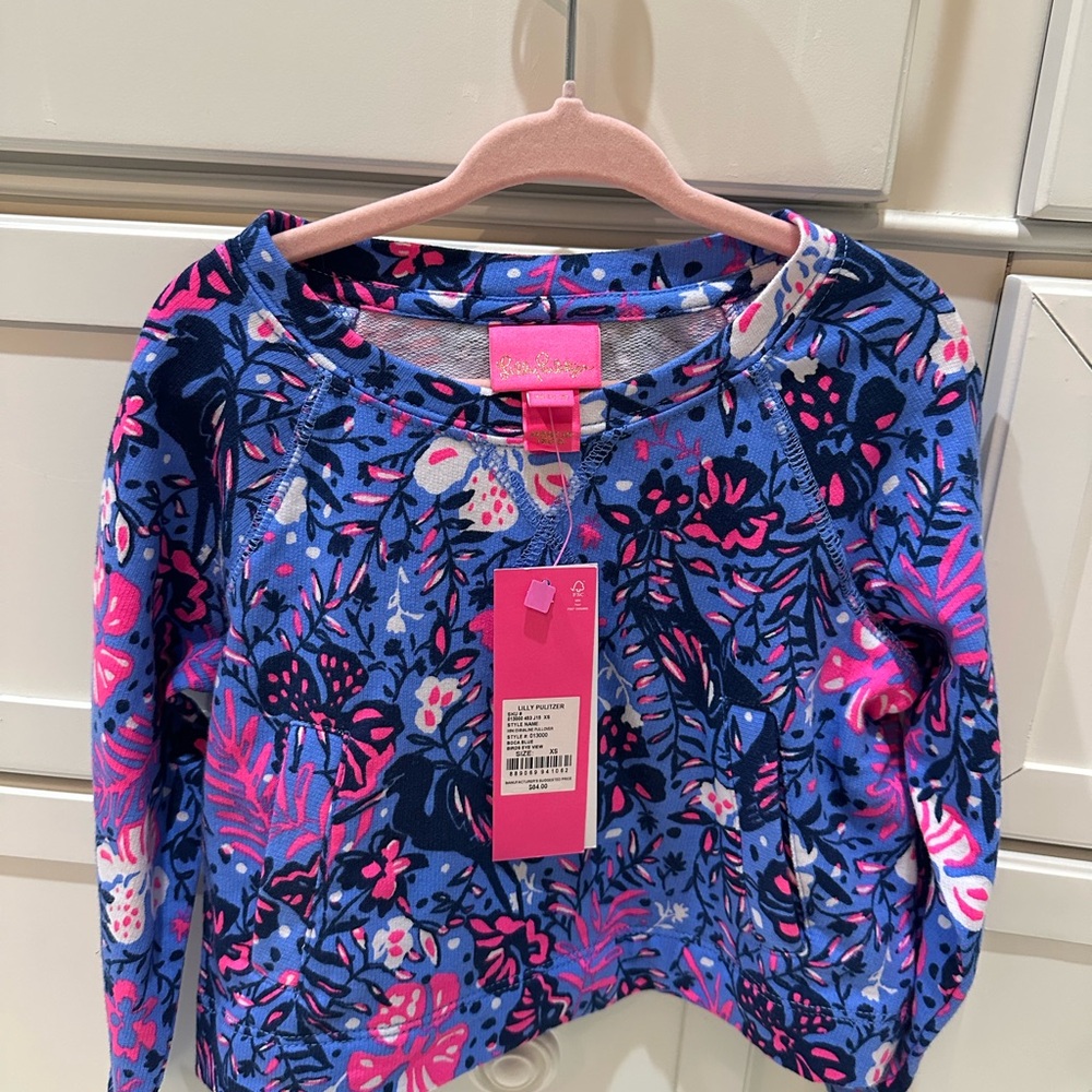 NWT Lilly Pulitzer Toddler Girl's Mini Emmaline Pullover. 2T-3T (XS). Brand New!